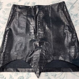 Faux leather skirt